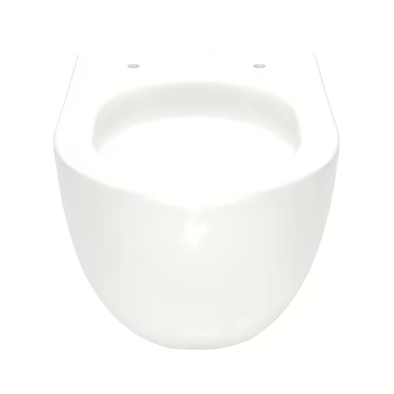 Bílé závěsné WC SAT Fusion s vírovým splachováním a sedátkem SoftClose se skrytým uchycením.