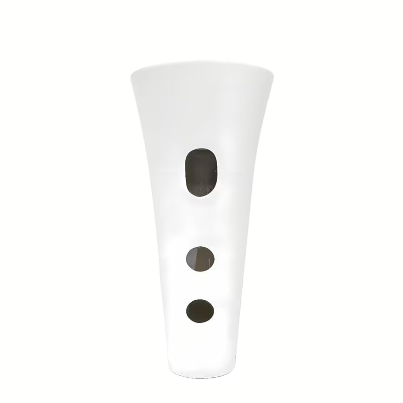 Volně stojící keramické umyvadlo SAT Fusion v bílé barvě s průměrem 42,5 cm a výškou 95 cm.