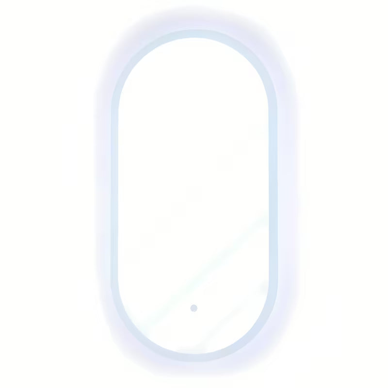 Oválné LED zrcadlo SAT Fusion 54x94 cm s prosvíceným transparentním rámem a senzorovým ovládáním