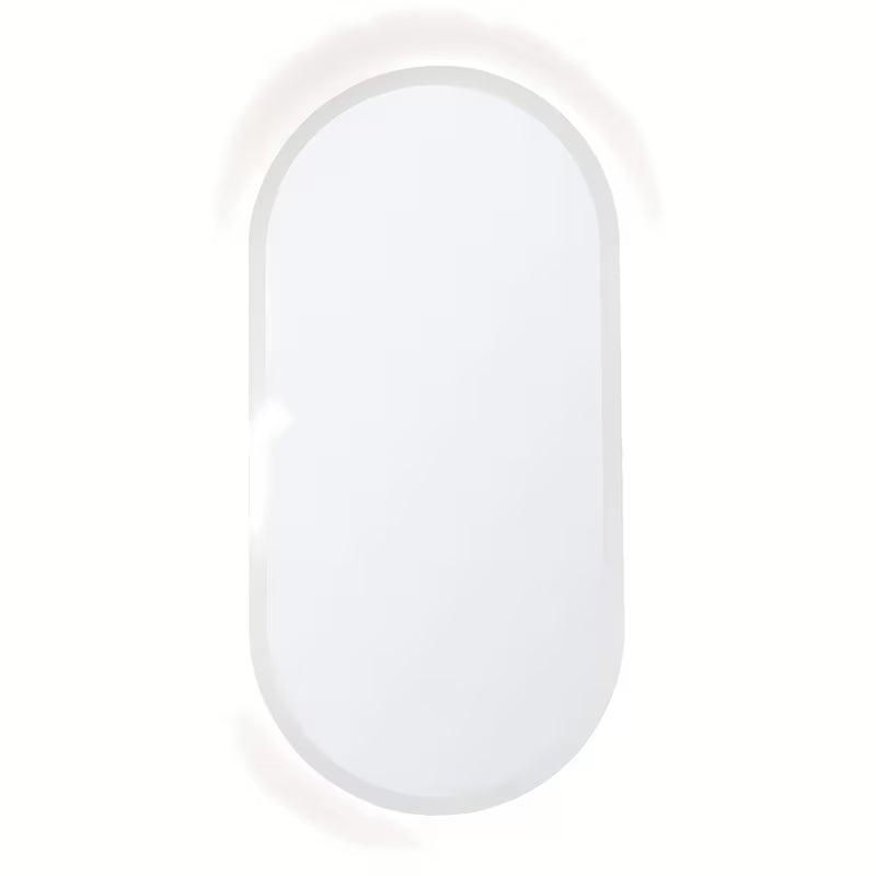 Oválné LED zrcadlo SAT Fusion 54x94 cm s prosvíceným transparentním rámem a senzorovým ovládáním
