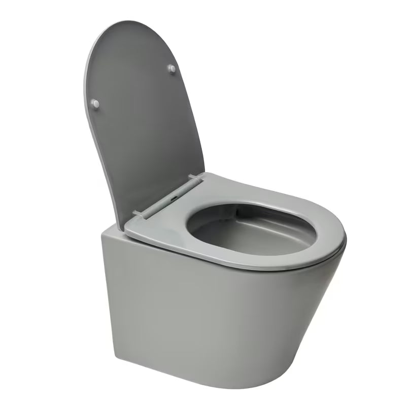 Závěsné WC SAT Infinitio v šedo-matném provedení se skrytým uchycením a sedátkem SoftClose.