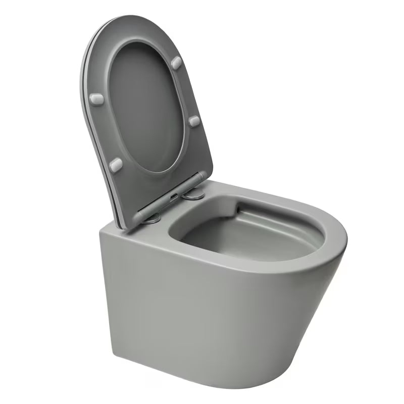 Závěsné WC SAT Infinitio v šedo-matném provedení se skrytým uchycením a sedátkem SoftClose.