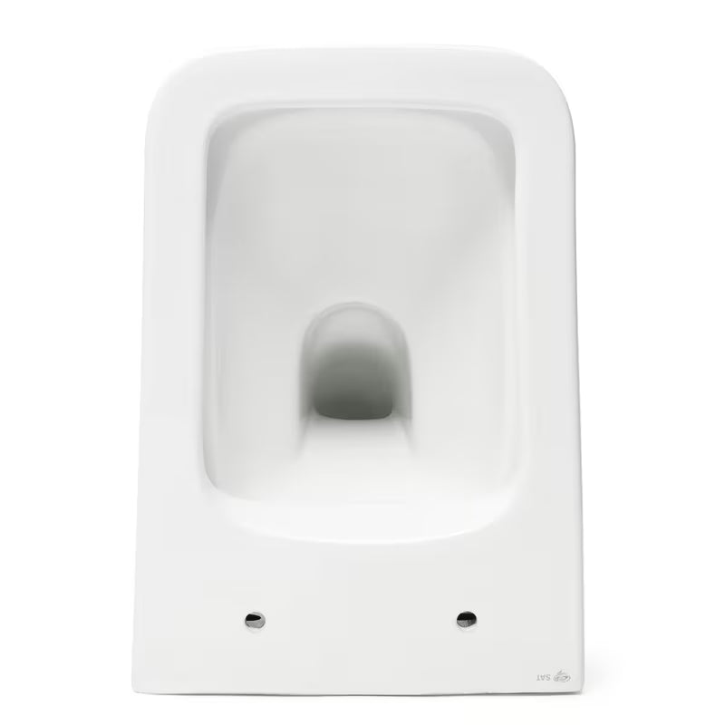 Bílé závěsné WC SAT Infinitio v obdélníkovém tvaru se sedátkem SoftClose a skrytým uchycením