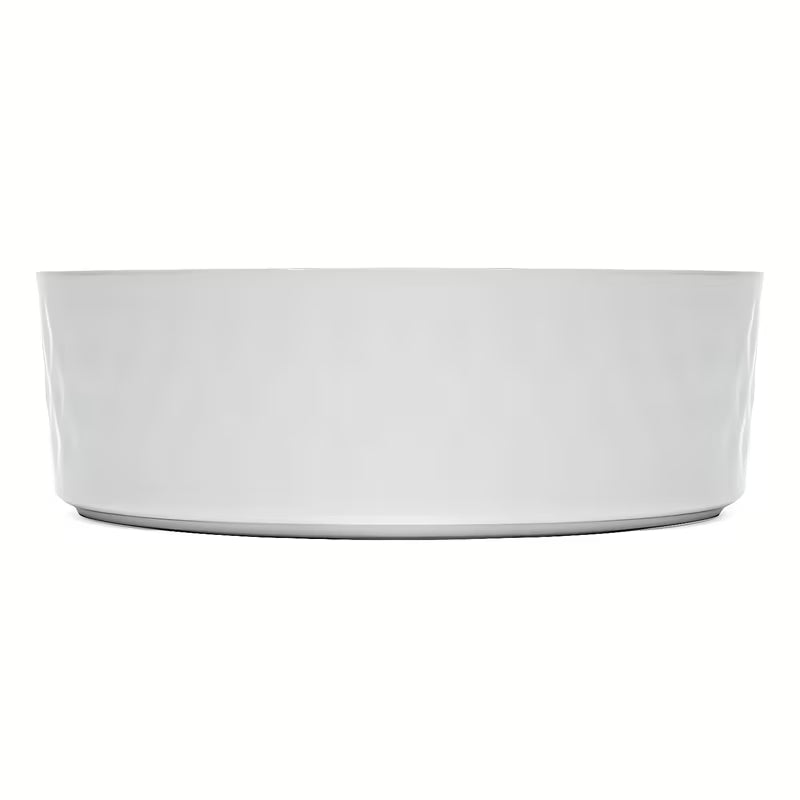 Lesklé bílé keramické umyvadlo na desku SAT Infinitio 36 x 36 cm bez přepadu