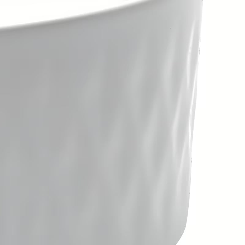 Lesklé bílé keramické umyvadlo na desku SAT Infinitio 36 x 36 cm bez přepadu
