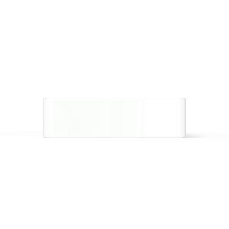 Lesklé bílé keramické umyvadlo na desku SAT Infinitio 50x40 cm bez přepadu.