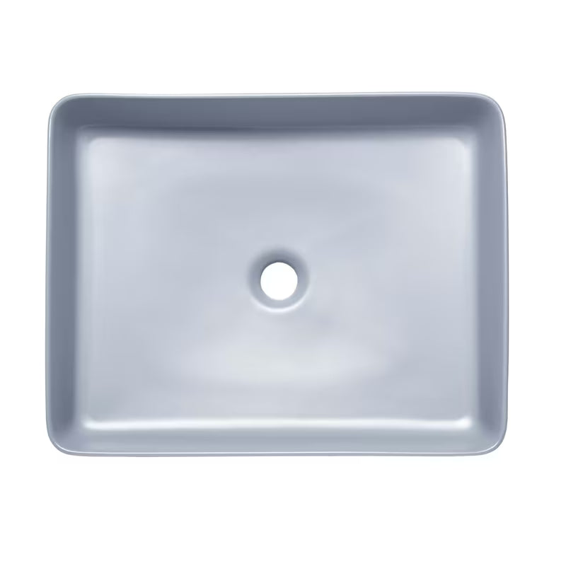 Matně bílé keramické umyvadlo na desku SAT Infinitio 50x40 cm bez přepadu