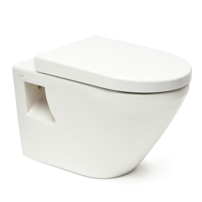 Viseči WC set vitra Integra s predstensko instalacijo, splakovalnikom SAT in belim aktivirnim gumbom