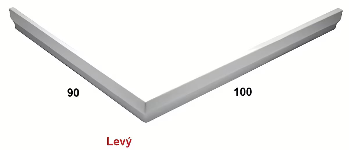 Bílý levý panel k vaničce SAT Anima z akrylátu pro zakrytí boční části vaničky