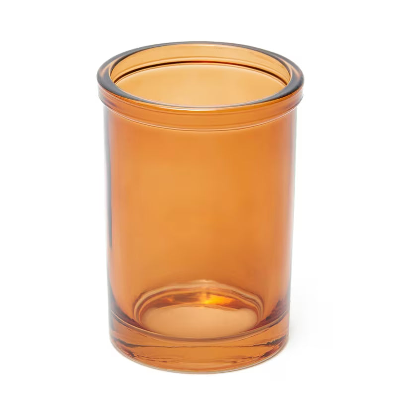 Hnědá sklenička SAT Magic jako volně stojící koupelnový doplněk s jednoduchým elegantním designem.