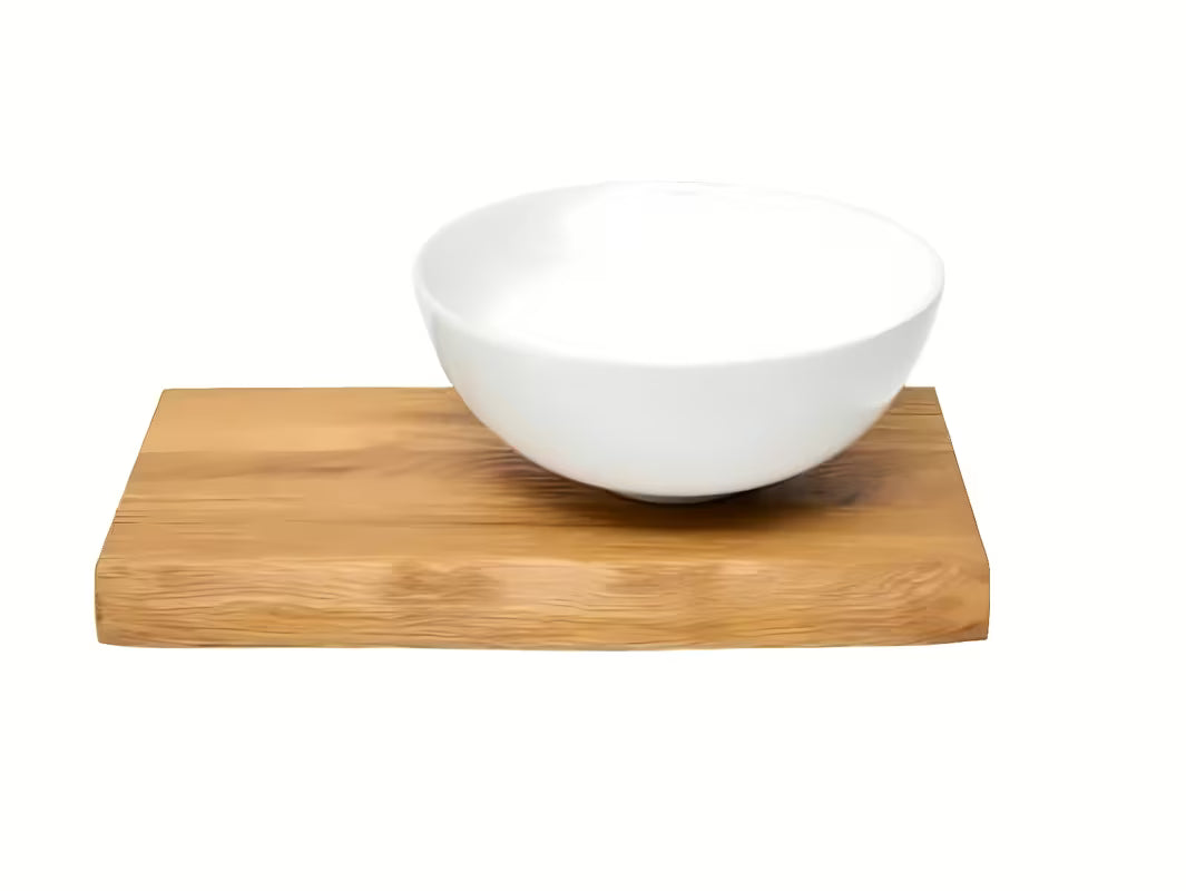 Kulaté bílé keramické umyvadlo na desku SAT Project o šířce 28 cm