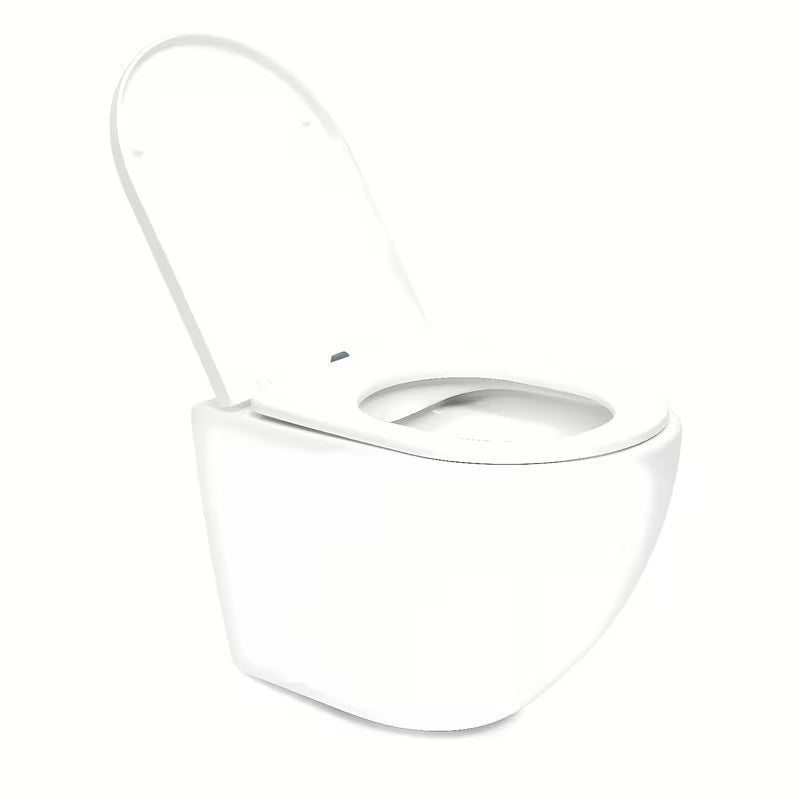 Bílé závěsné WC SAT s Rimless provedením bez splachovacího okruhu a sedátkem se SoftClose