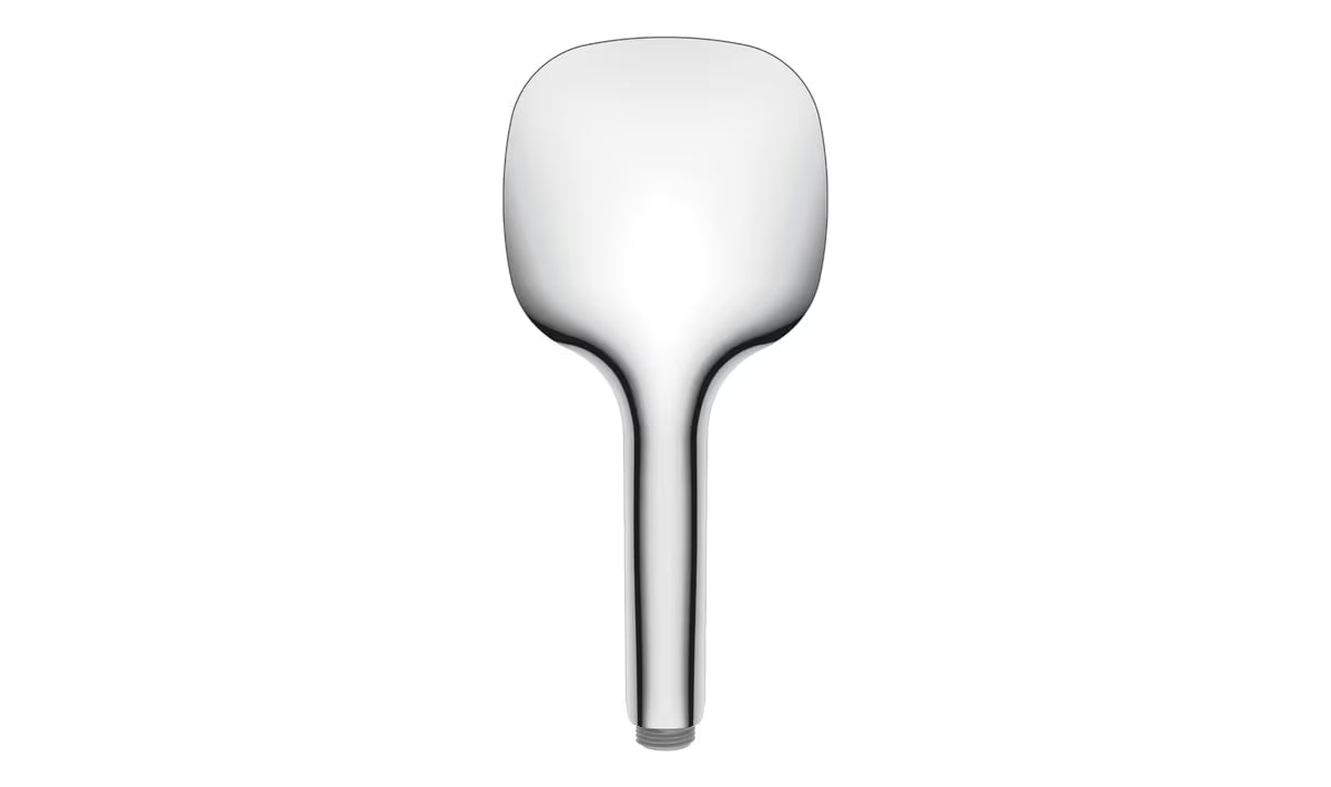 Ruční sprchová hlavice SAT v bílé a chromu s průměrem 12 cm a tlačítkem EasyClick pro 3 proudy.