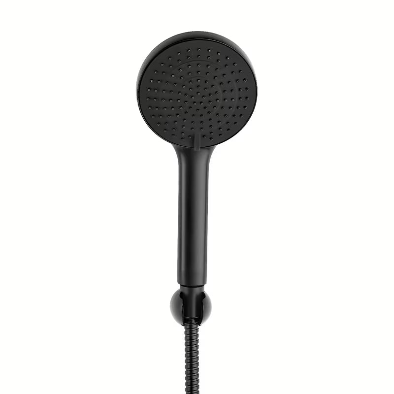 Vanový set SAT v černé matné barvě s ruční sprchou se 3 funkcemi, hadicí 150 cm a pevným držákem.