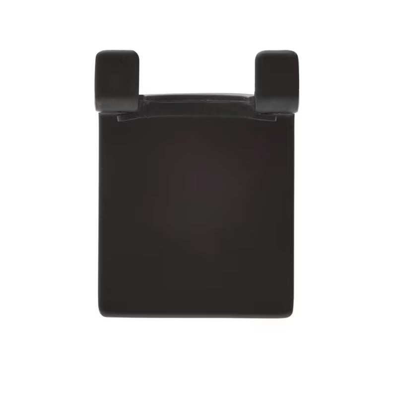 Černý háček SAT s minimalistickým designem pro montáž bez vrtání pomocí 3M pásky