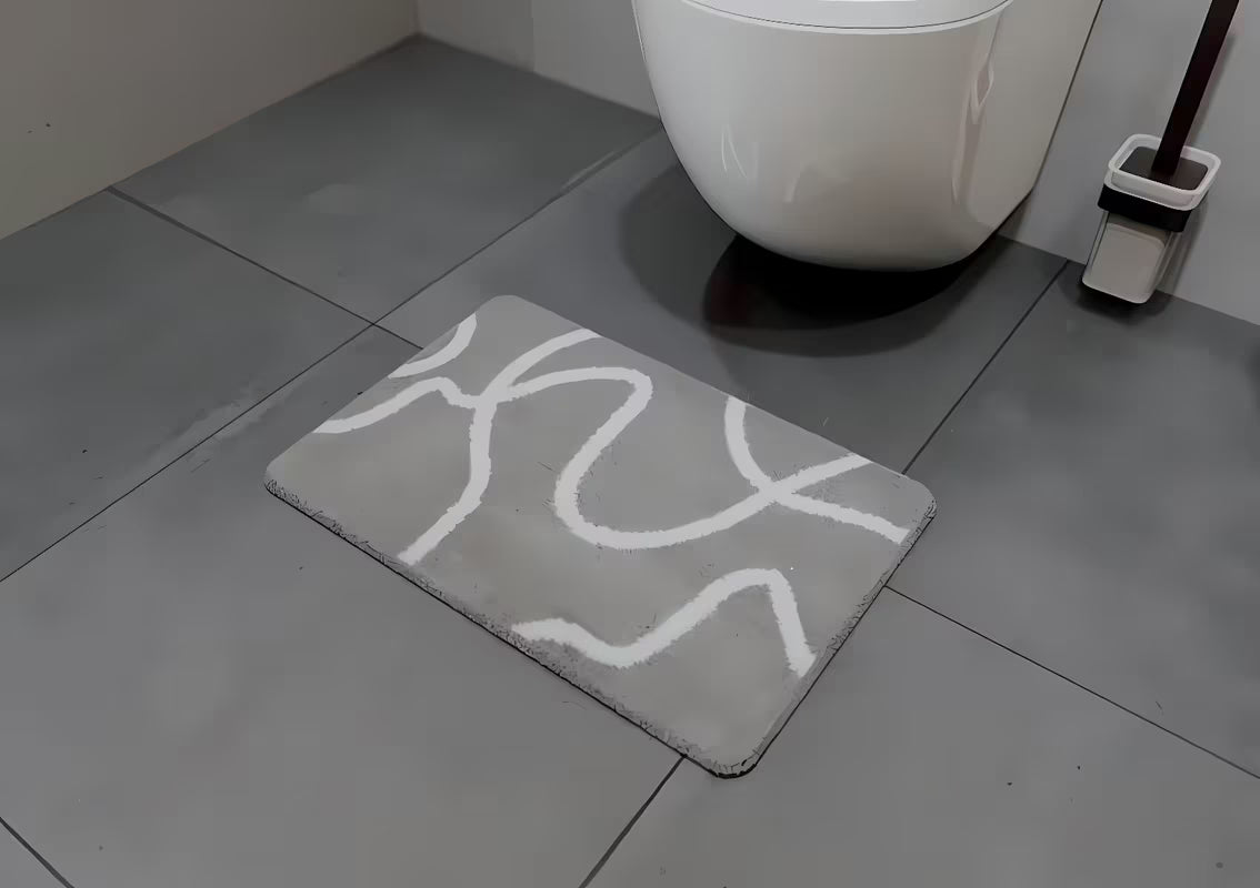 Šedá WC předložka SAT Feel z rychleschnoucího polyesteru