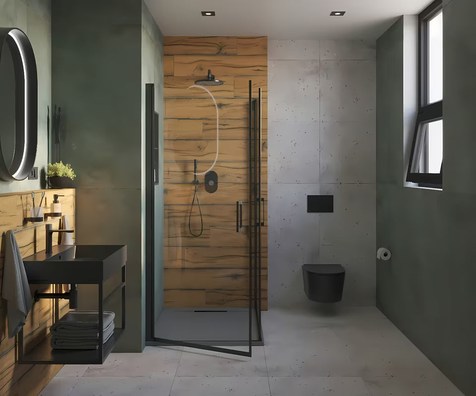 Černý nástěnný dávkovač mýdla SAT Project v moderním minimalistickém designu