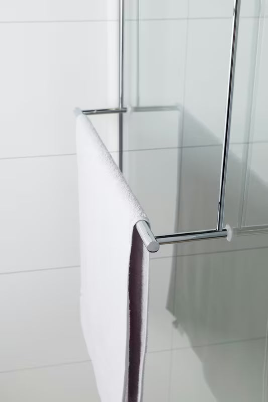 Chromový závěsný držák ručníků SAT Chrome pro Walk-in a skleněné sprchové zástěny