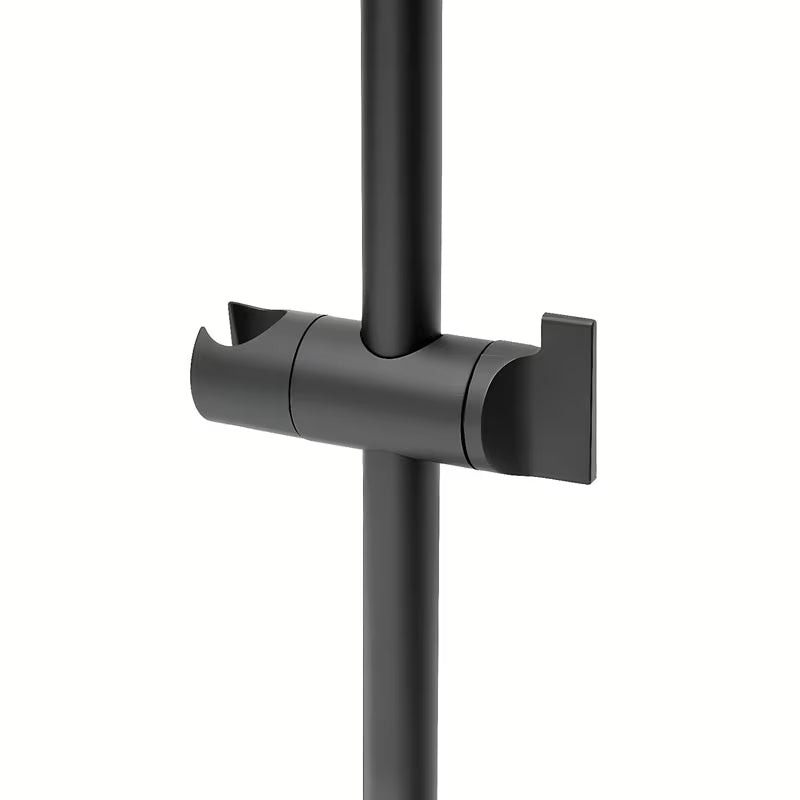 Sprchová tyč SAT v matně černém provedení s kulatým designem pro moderní sprchový kout.
