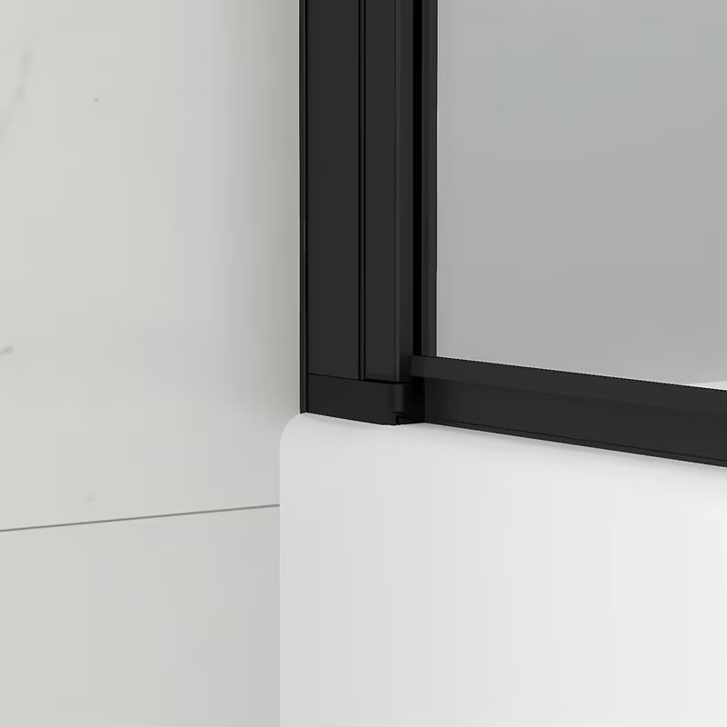 Vanová zástěna SAT 150x80 cm s čirým sklem a černým matným profilem