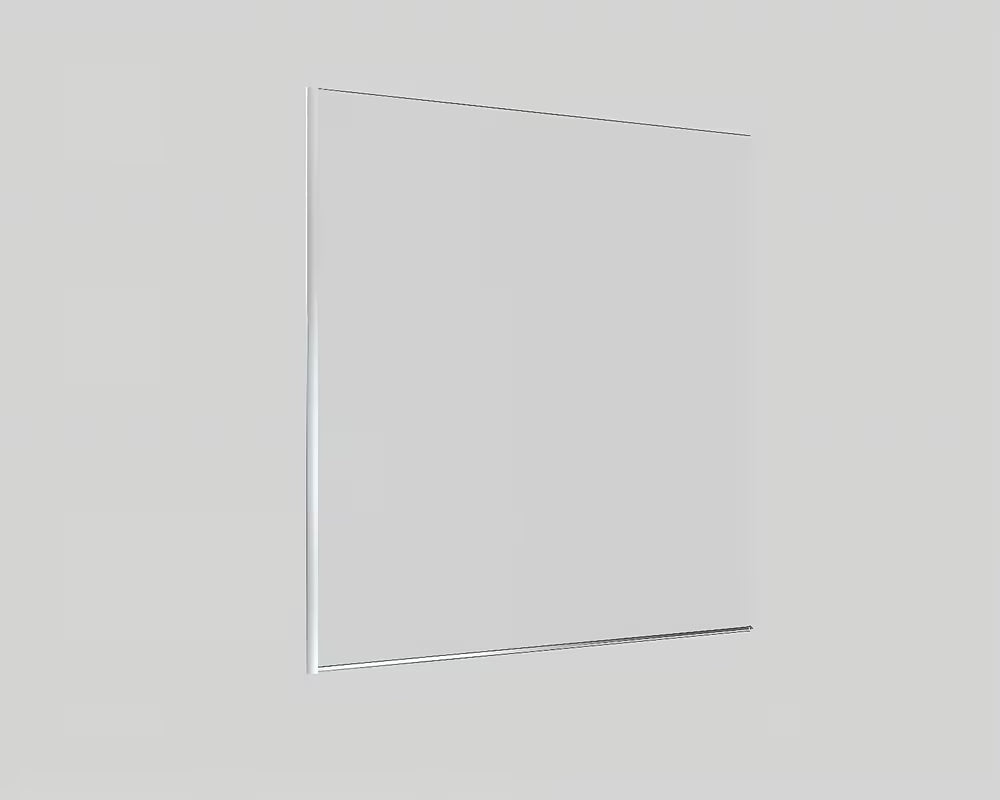Pevná vanová zástěna SAT Chrome 150x80 cm s chromovým profilem a sklem s úpravou EasyClean.