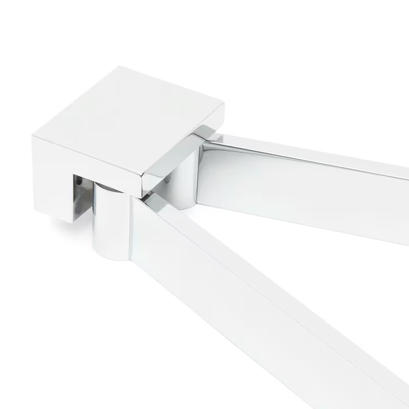Chromový držák ručníků SAT Simply S s hranatým designem pro moderní koupelnu