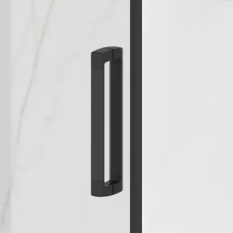 Obdélníkový sprchový kout SAT Tex BB 100x90 cm s černými profily a čirým sklem