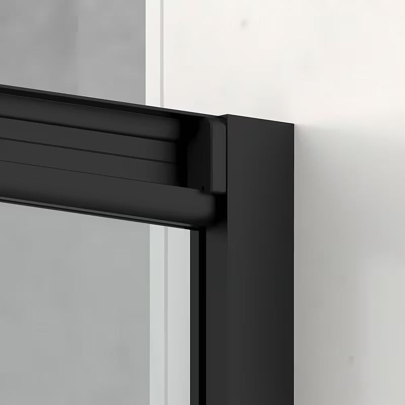 Obdélníkový sprchový kout SAT Tex BB 120x90 cm s černými profily a čirým sklem