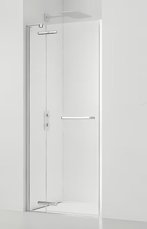 Bezrámové sprchové dveře SAT TGD New do niky 100 cm v lesklém chromu s čirým sklem