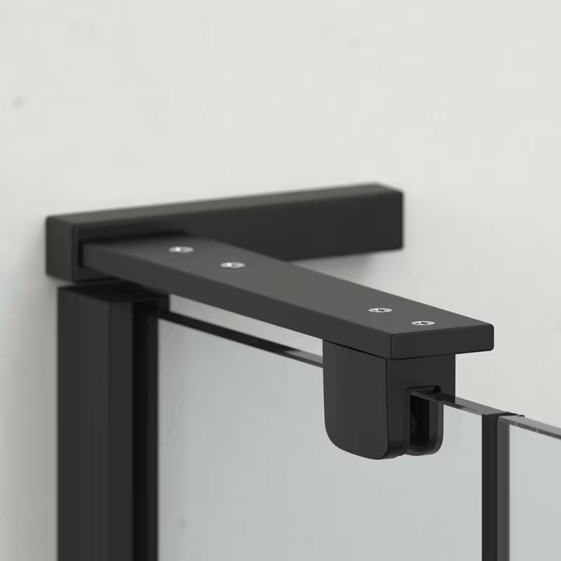 Čtvercový bezrámový sprchový kout SAT TGD New 120x120 cm v černé matné s čirým sklem