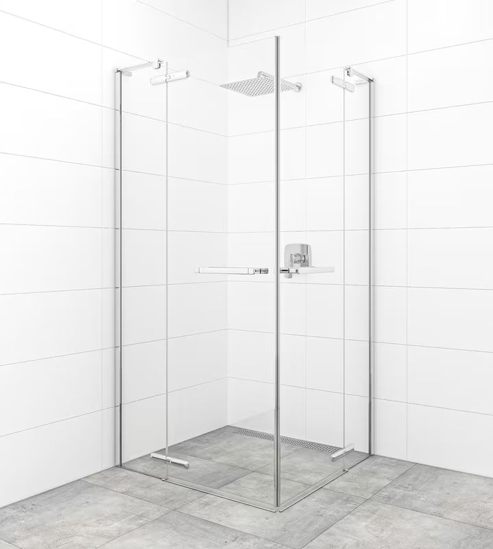 Pantové sprchové dveře SAT TGD New 90 cm v provedení chrome s čirým bezpečnostním sklem