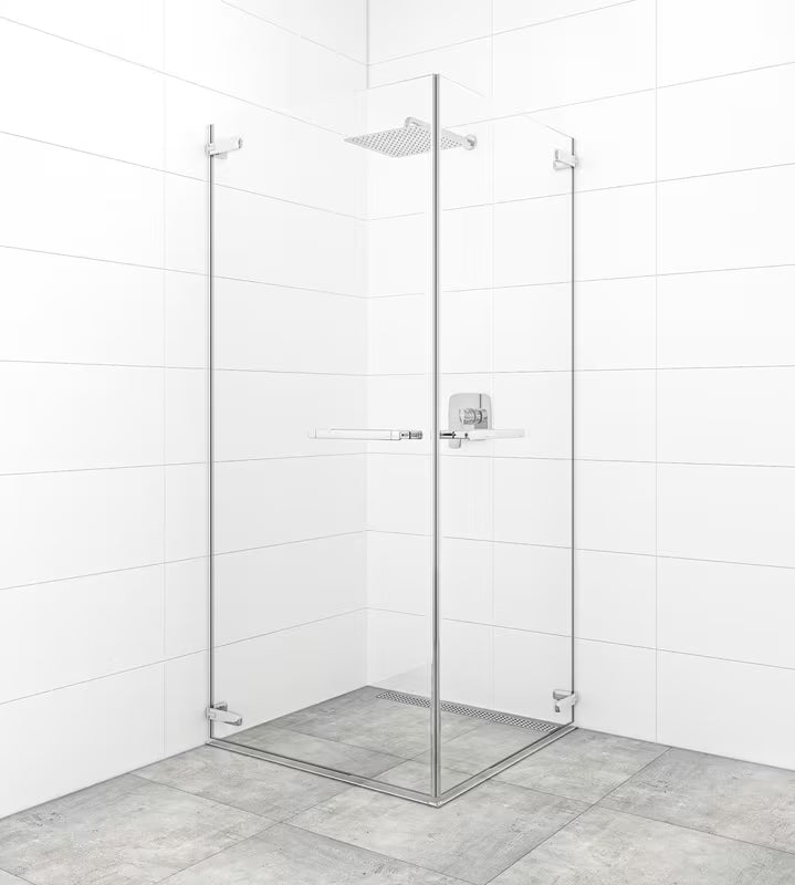 Pantové sprchové dveře SAT TGD New 80 cm v lesklém chromu s čirým sklem a úpravou Easyclean.