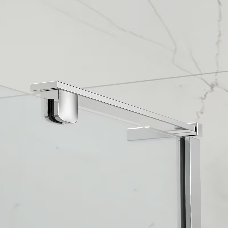 Bezrámový obdélníkový sprchový kout SAT TGD New 100x80 cm v lesklém chromu s čirým sklem