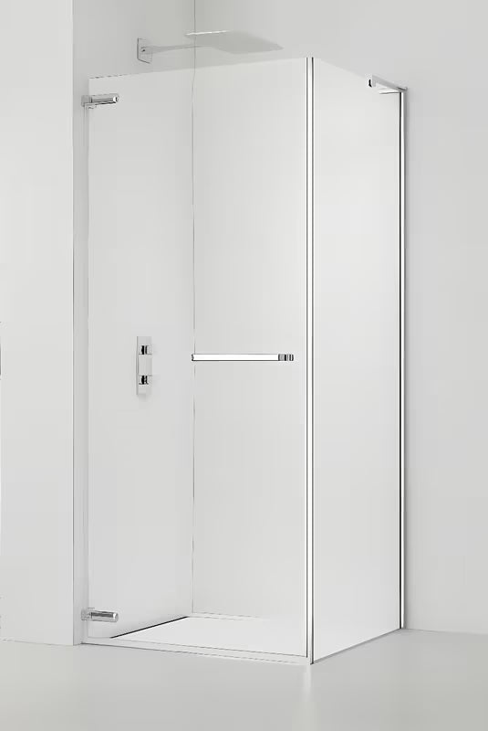 Obdélníkový bezrámový sprchový kout SAT TGD New 100x90 cm v lesklém chromu s čirým sklem