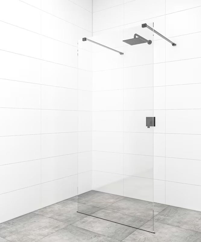 SAT Walk-in sprchová zástěna Walk-In 110 cm v černém provedení s čirým bezpečnostním sklem