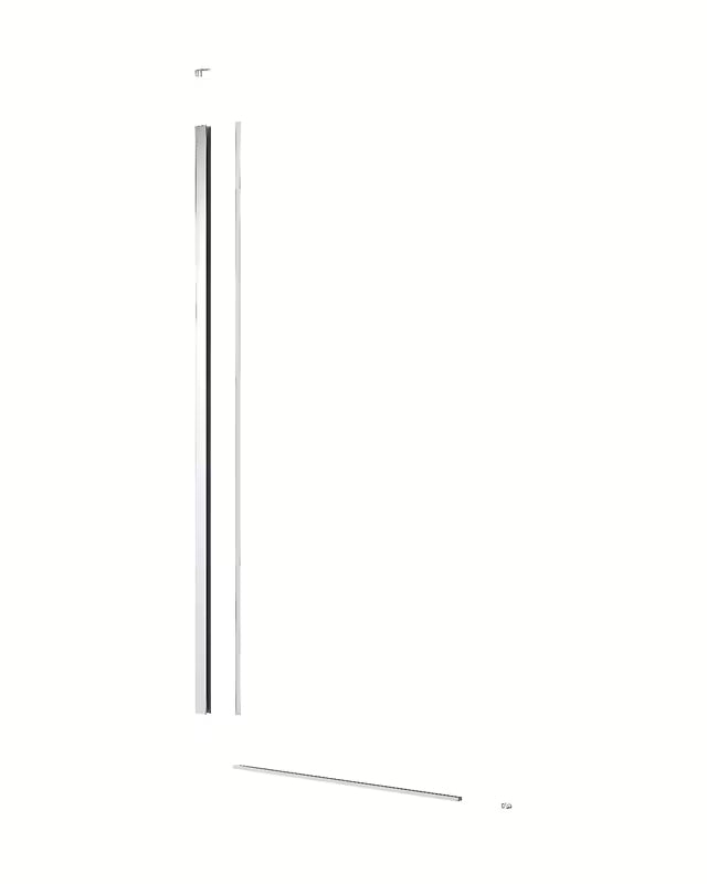 Walk-in sprchová zástěna SAT Walk-in 120 cm v chromu s čirým sklem a intimním pásem