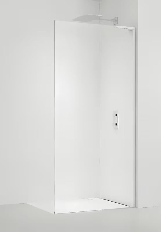 SAT Walk-in sprchová zástěna Walk-In 120 cm v bílé barvě s čirým bezpečnostním sklem a úpravou Easy Clean