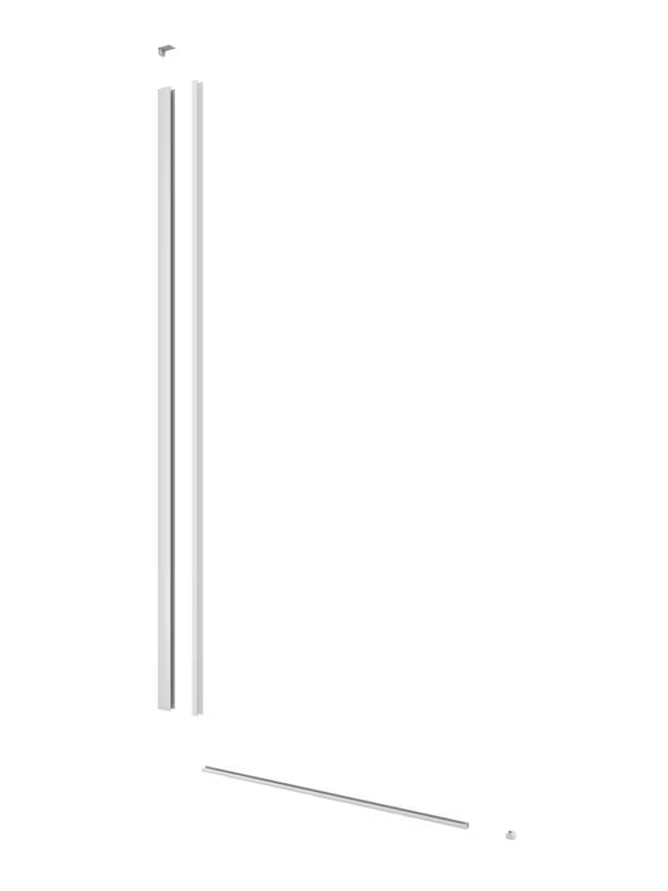SAT Walk-in sprchová zástěna Walk-In 140 cm v bílé barvě s čirým bezpečnostním sklem a úpravou Easy Clean