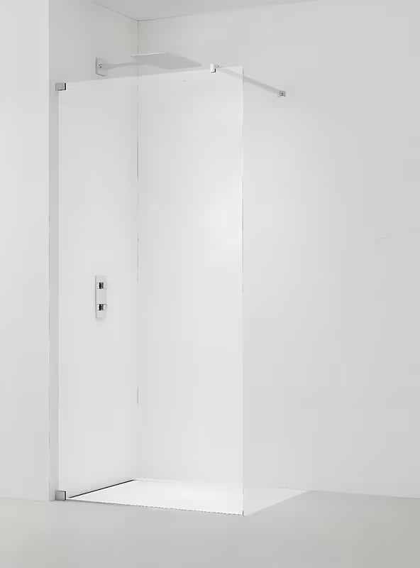 Sprchová zástěna SAT Walk-in 60x200 cm v lesklém chromu s čirým sklem a povrchovou úpravou EasyClean.
