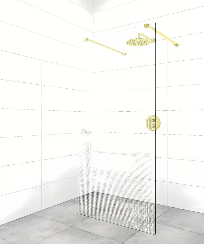 Upevňovací rameno pro walk-in sprchovou stěnu SAT Walk-In v provedení PVD gun metal