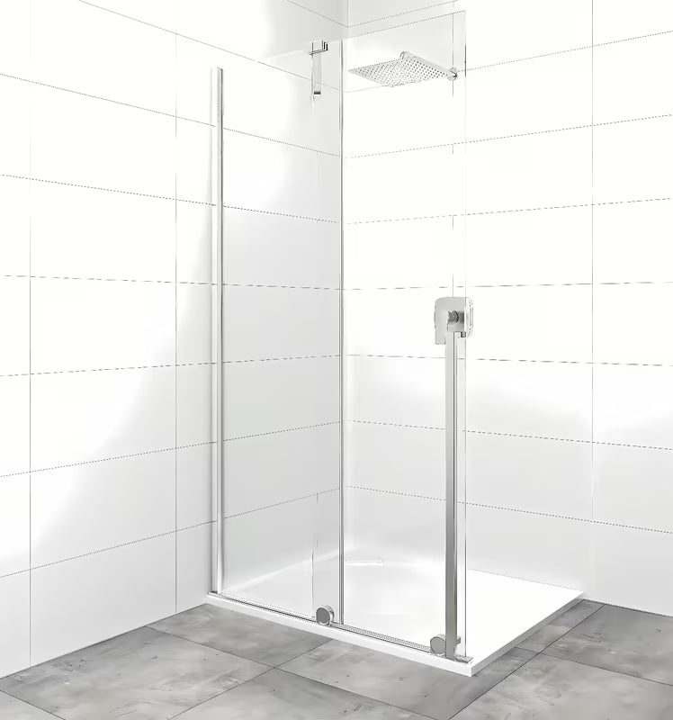 Sprchová zástěna Walk-In SAT Xmotion 140 cm v chromu s čirým sklem a posuvným otevíráním