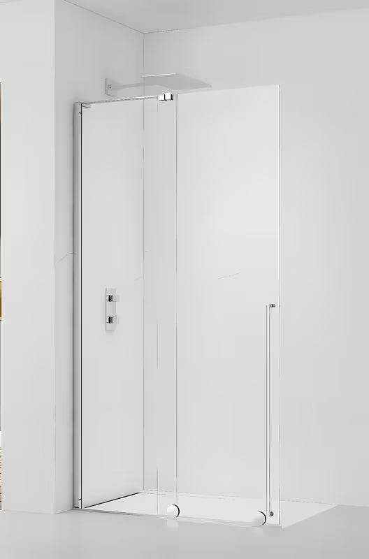 Sprchová zástěna SAT Walk-In Xmotion Walk-In 100 cm v lesklém chromu s čirým sklem