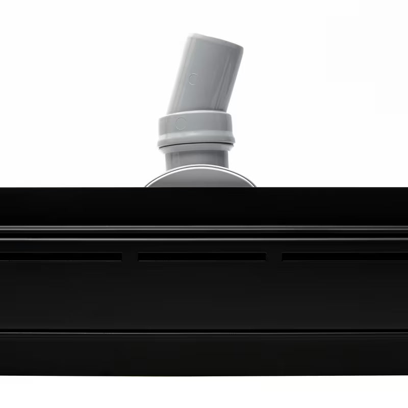 Černý sprchový žlab SAT s roštem 70 cm a sifonem na jedné straně