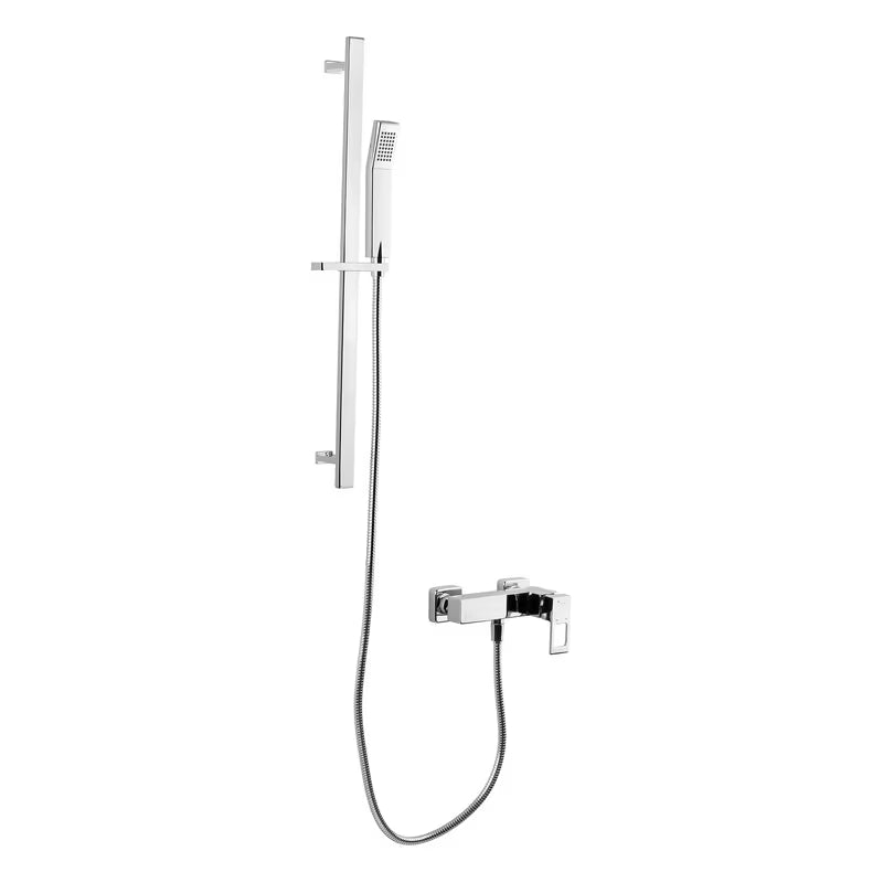 Chromový sprchový set SIKO Elements v moderním minimalistickém designu pro elegantní koupelnu.