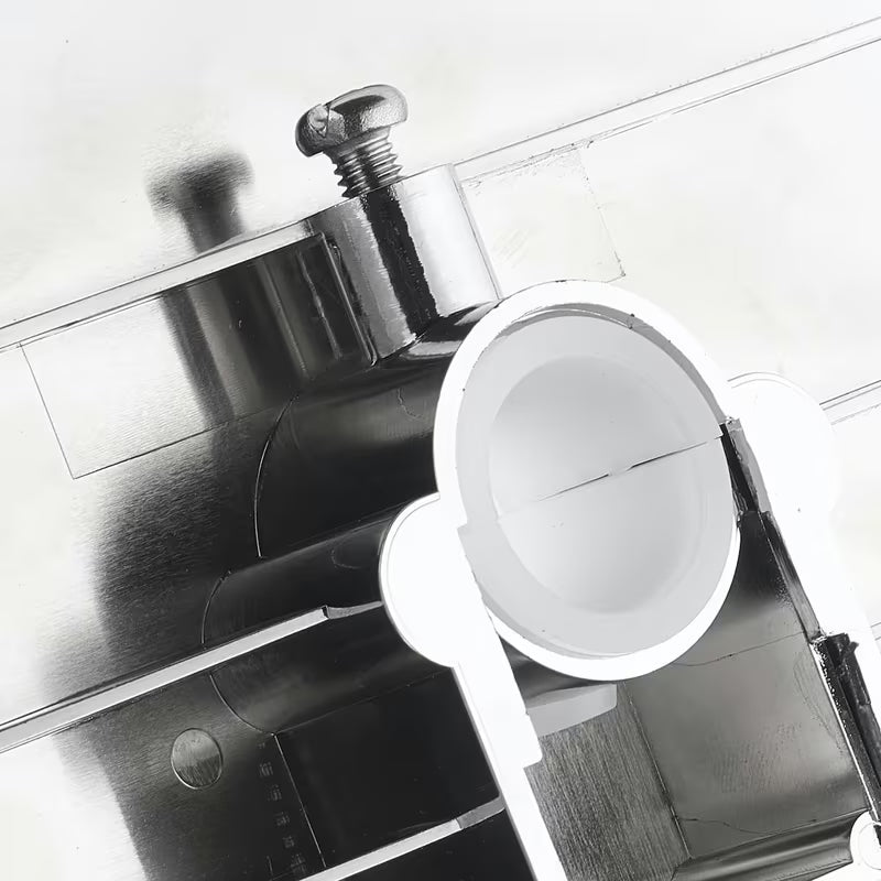Univerzální posuvná polička SIKO Chrome na sprchovou tyč se sadou výměnných plastových objímek