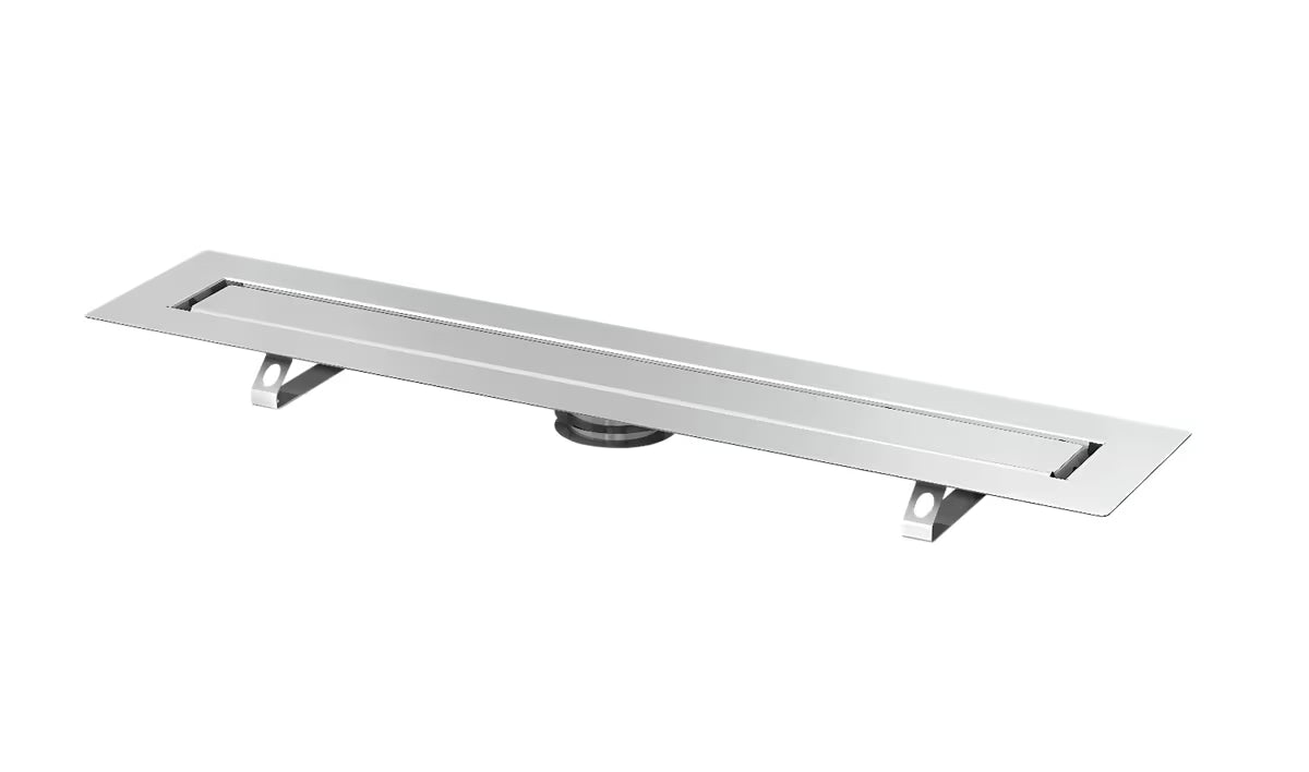 Nerezový sprchový žlab Tece Drainline 70 cm s roštem pro nalepení dlažby