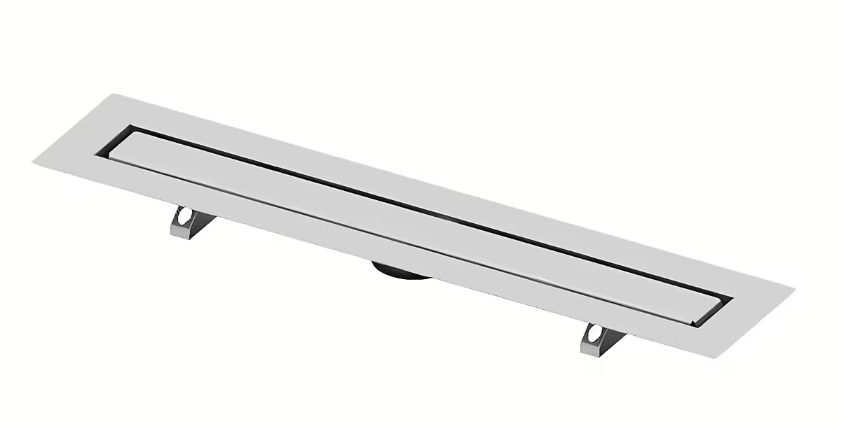 Nerezový sprchový žlab Tece Drainline 80 cm s roštem pro nalepení dlažby