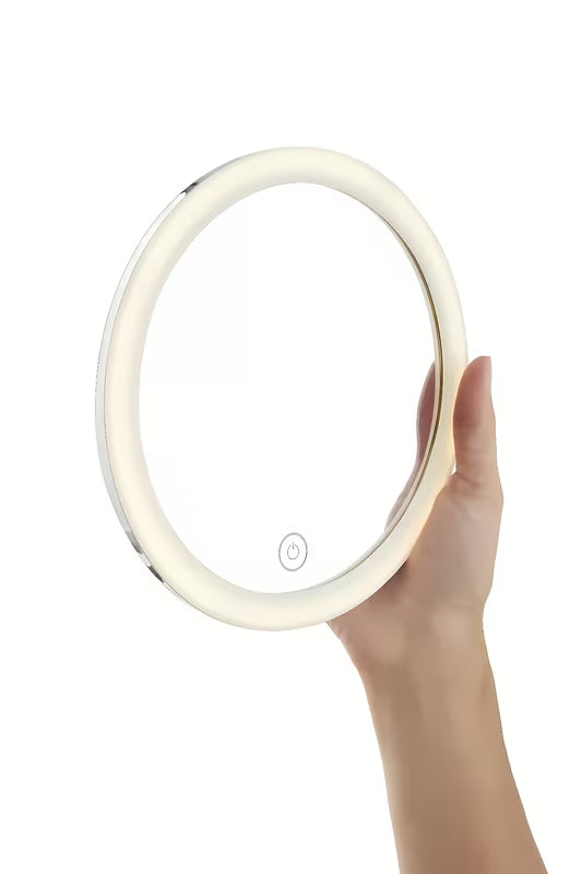 Chromové LED kosmetické zrcátko Tesa Visioon s otočným ramenem a 5x zvětšením