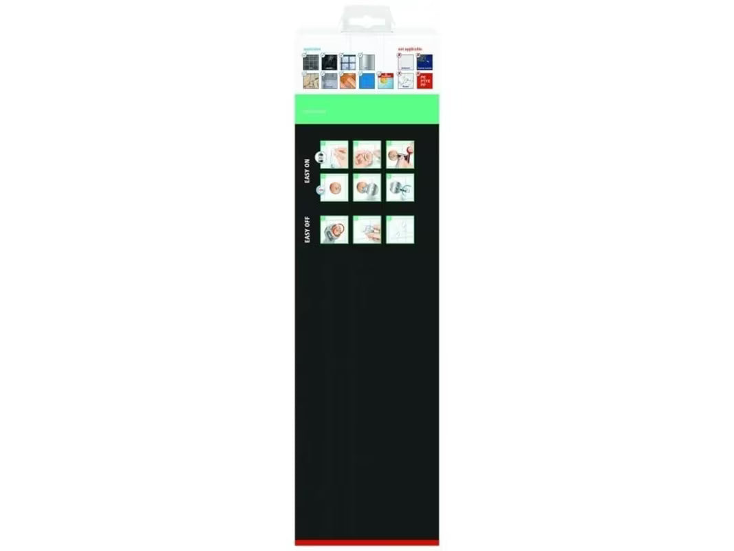 Chromový široký košík do sprchy Tesa Aluxx s montáží bez vrtání pomocí technologie tesa® Power.Kit.