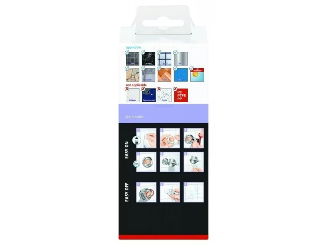 Držák toaletního papíru Tesa Moon v provedení kartáčovaná ocel s montáží bez vrtání Power.Kit.